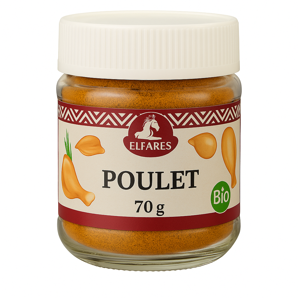 Épices Poulet Bio EL FARES 70 g – Mélange d’Épices d’Algérie