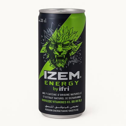 IZEM Energy Original – Boisson Énergisante Algérienne 25 cl & 33 cl