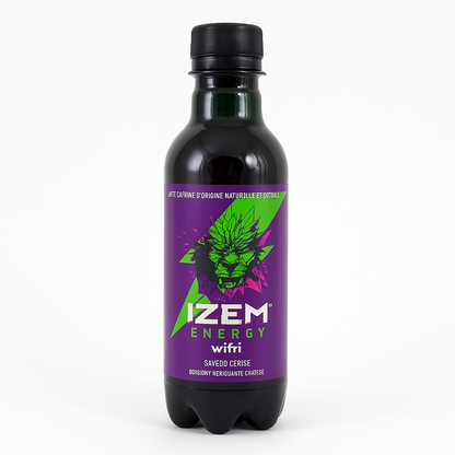 IZEM Energy Cerise – Boisson Énergisante Algérienne 25 cl & 33 cl