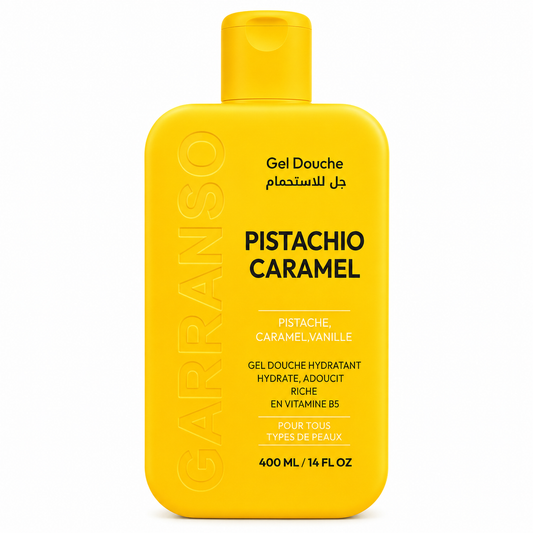 Gel Douche Garranso Pistache Caramel Vanille 400 ml – Gel Douche Hydratant Parfum Gourmand