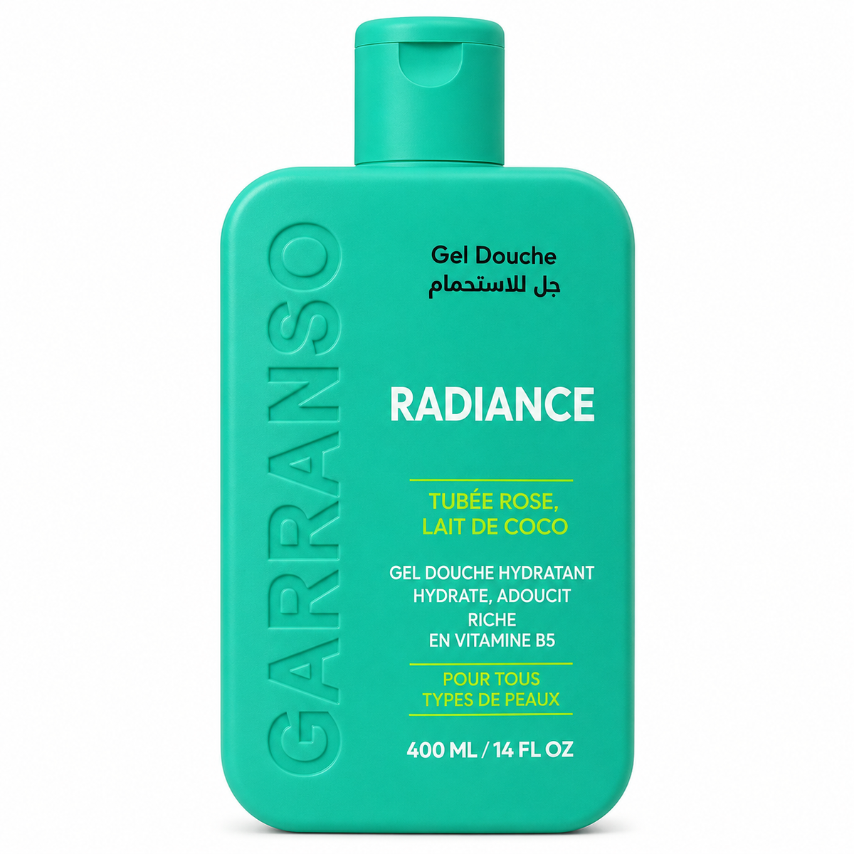 Gel Douche Garranso Radiance Tubéreuse Rose & Lait de Coco 400 ml – Gel Douche Hydratant Parfum Floral
