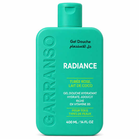 Gel Douche Garranso Radiance Tubéreuse Rose & Lait de Coco 400 ml – Gel Douche Hydratant Parfum Floral