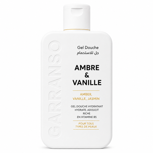Gel Douche Garranso Ambre & Vanille Jasmin 400 ml – Gel Douche Hydratant Parfum Oriental
