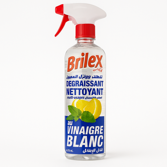 BRILEX Nettoyant Dégraissant Multi-Usages Vinaigre Blanc 950 ml – Citron & Menthe