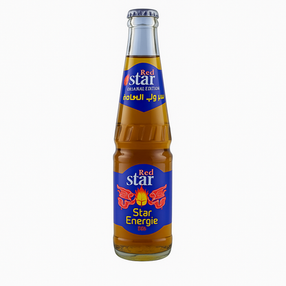 Red Star Énergie Original – Boisson Énergisante Algérienne (Canette 24 cl & Bouteille Verre 25 cl)