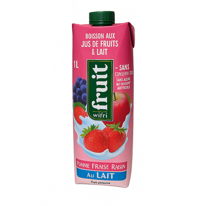 iFruit Pomme Fraise Raisin au Lait – Boisson aux fruits et au lait