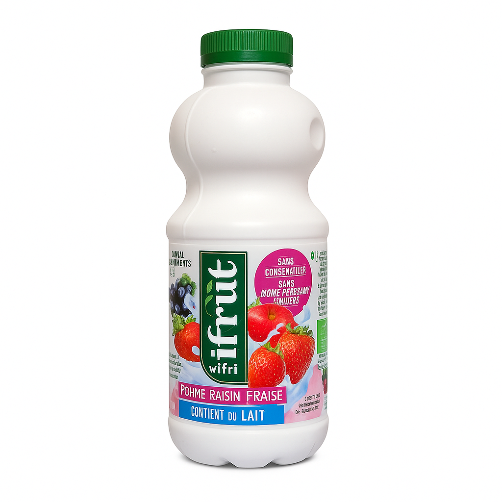 iFruit Pomme Fraise Raisin au Lait – Boisson aux fruits et au lait