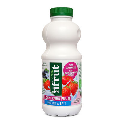 iFruit Pomme Fraise Raisin au Lait – Boisson aux fruits et au lait