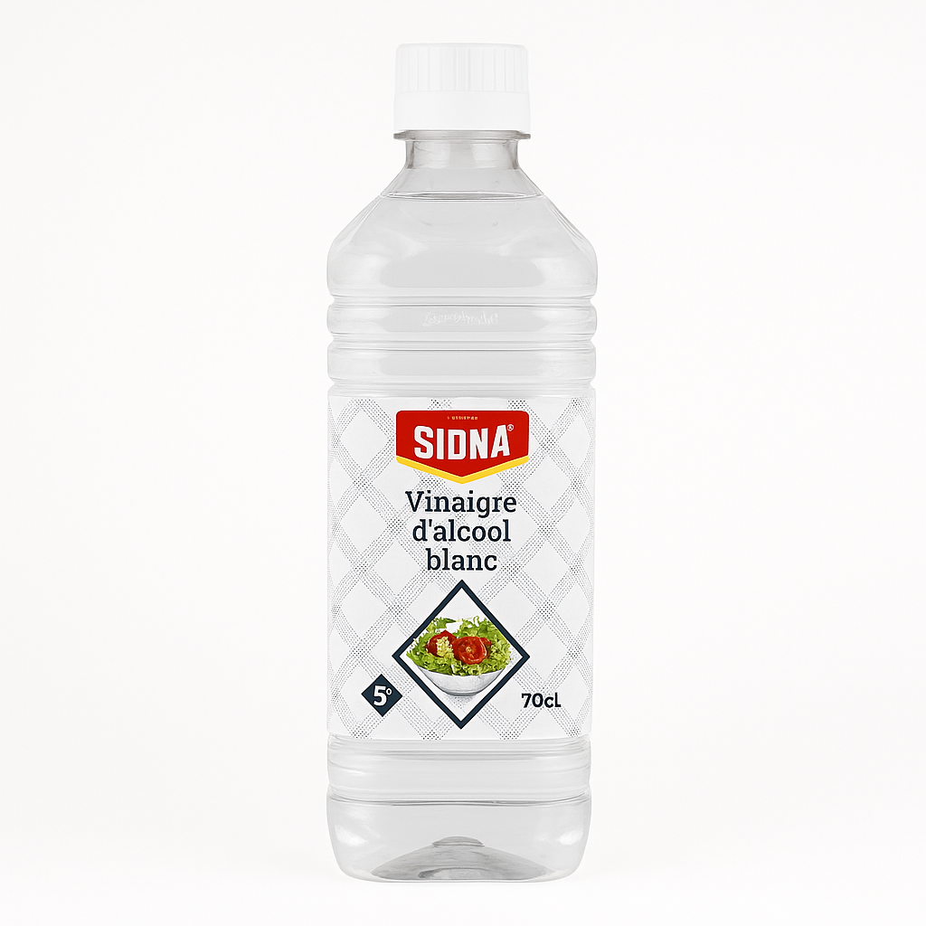 Vinaigre d'Alcool Blanc Sidna 70 cl – Vinaigre Alimentaire 5 %