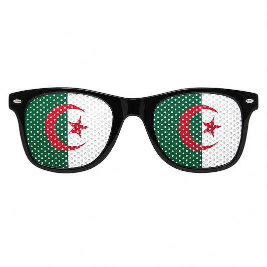 Lunettes Algérie à Vision Perforée – Accessoire Supporter Adulte