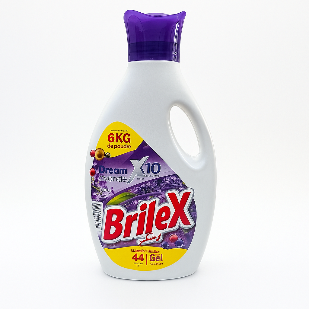 BRILEX Dream Lavande Lessive Liquide 3 L – Jusqu'à 44 Lavages