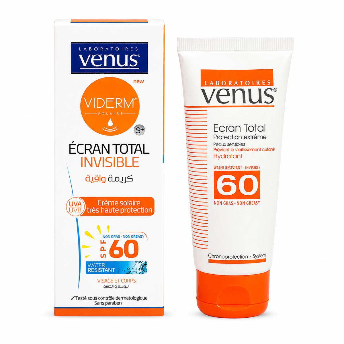 Crème Solaire Venus Viderm SPF 60 50 ml – Écran Total Invisible Haute Protection UVA UVB