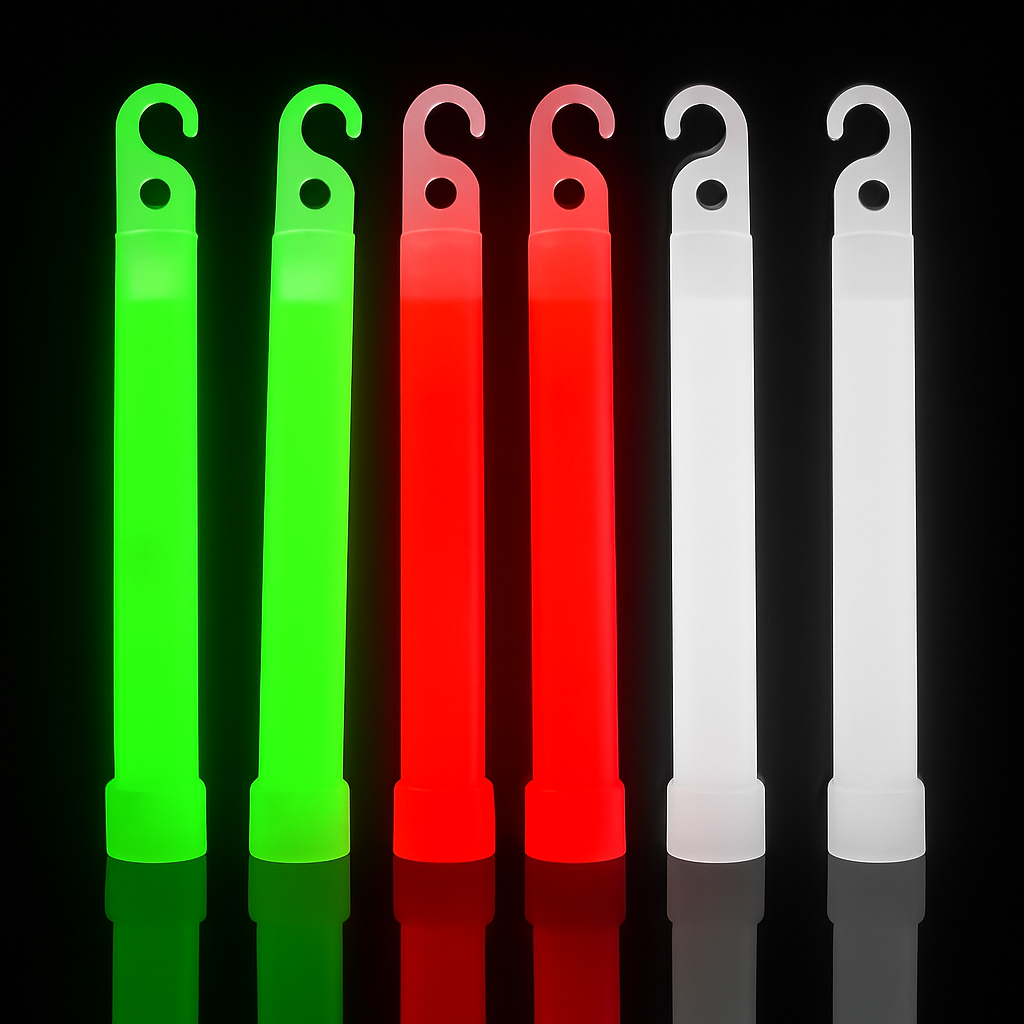 Pack de 6 bâtons lumineux Algérie – Vert, blanc et rouge