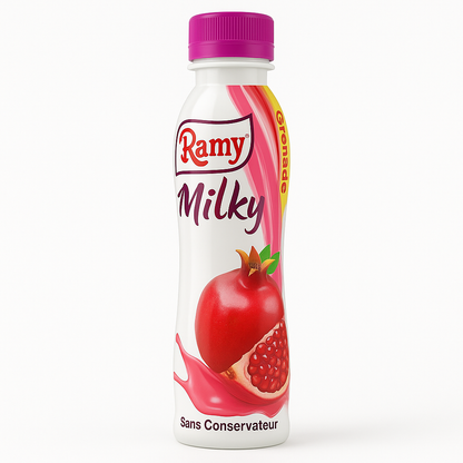 Ramy Milky Grenade Fraise – Boisson lactée (24 cl & 30 cl)