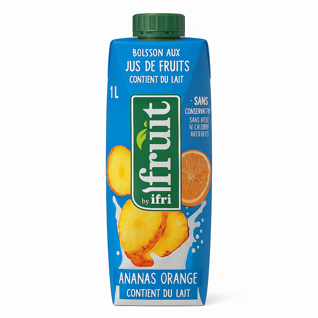 iFruit by Ifri Ananas Orange au Lait – 33 cl & 1 L