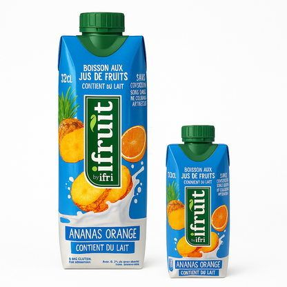 iFruit by Ifri Ananas Orange au Lait – 33 cl & 1 L