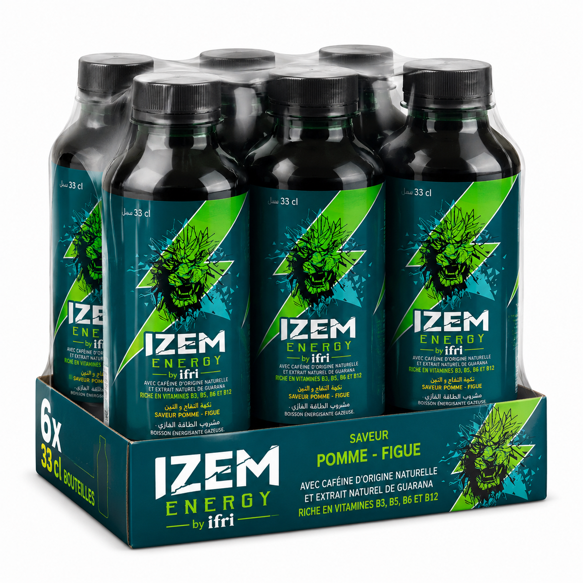 Pack 6 IZEM Energy Pomme & Figue Ifri 25 cl ou 33 cl