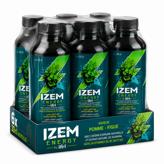 Pack 6 IZEM Energy Pomme & Figue Ifri 25 cl ou 33 cl