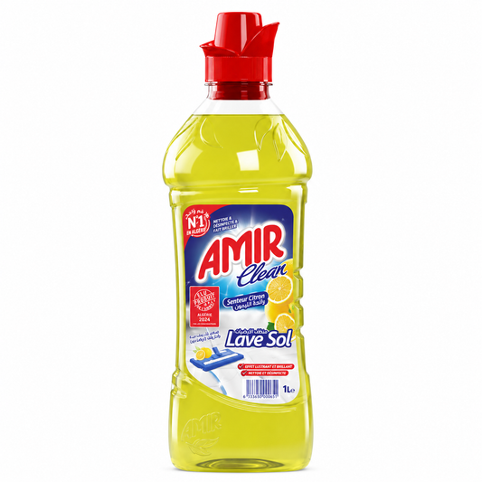 Amir Clean Citron 1 L – nettoyant sol multi-usages parfum citron algérien