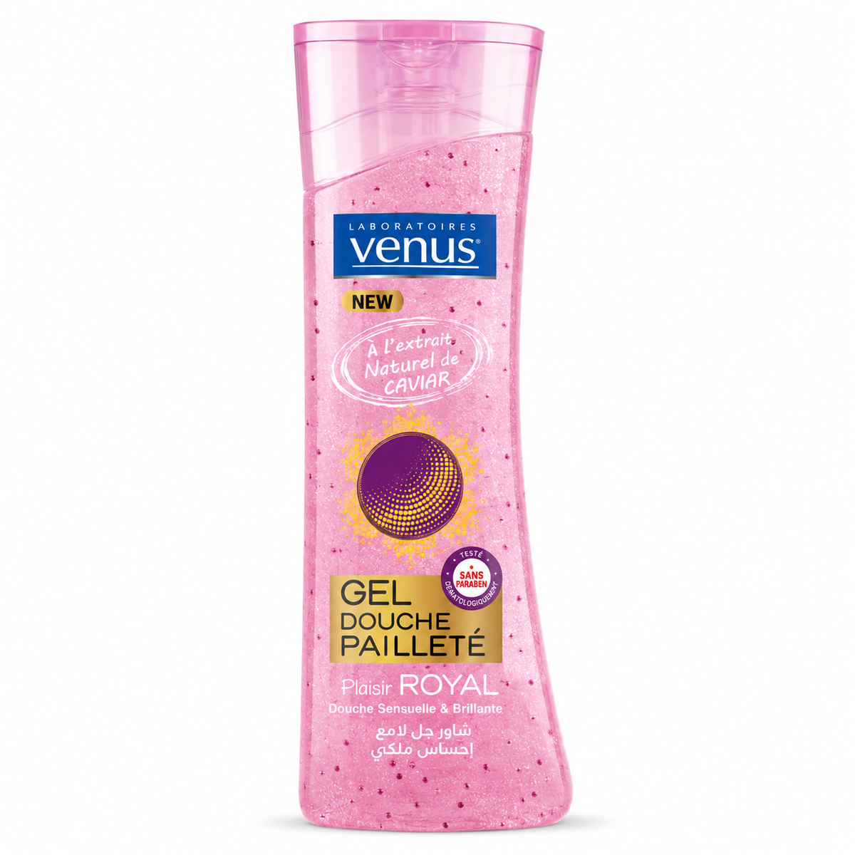 Gel Douche Vénus Caviar Pailleté 240 ml – Soin Hydratant