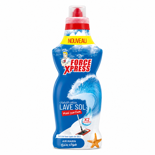 Force Xpress Lave-Sol Air Marin 1 L – Nettoyant Sol Concentré X2