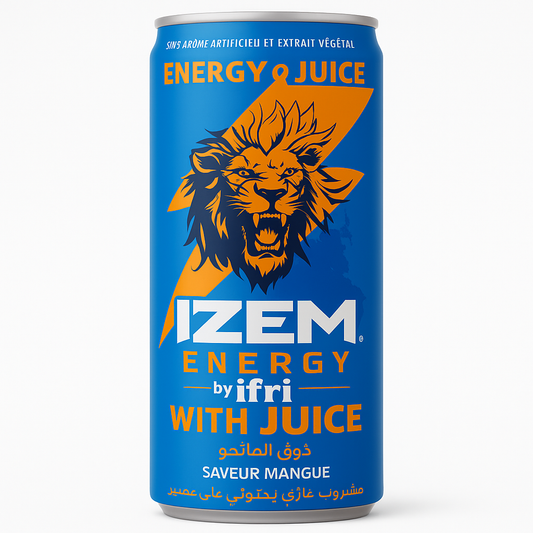 Izem Energy with Juice Mangue 25cl