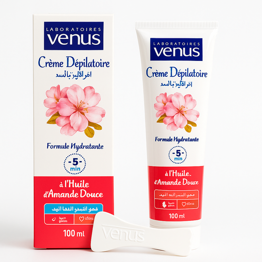 Crème Dépilatoire Venus Huile d'Amande Douce 100 ml – Corps & Visage