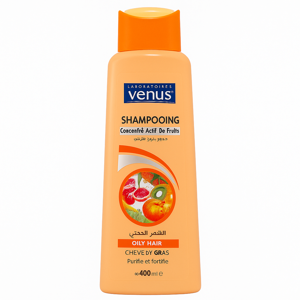 Shampooing Venus Fruits Actifs Cheveux Gras 400 ml – Purifiant & Fortifiant