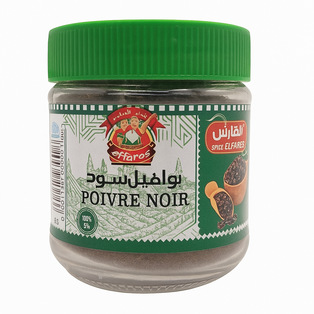 Poivre Noir Moulu Bio EL FARES 70 g – Épice d'Algérie