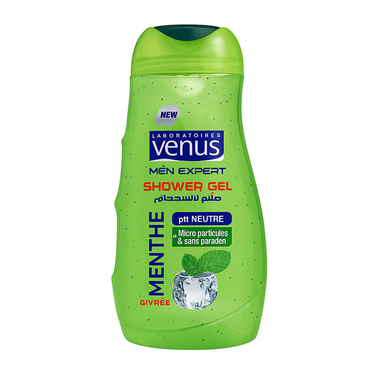 Gel Douche Venus Men Expert Menthe Givrée 250 ml – Homme, Fraîcheur Intense