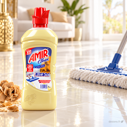 Amir Clean Sahara 1 L – lave-sol en utilisation avec serpillière