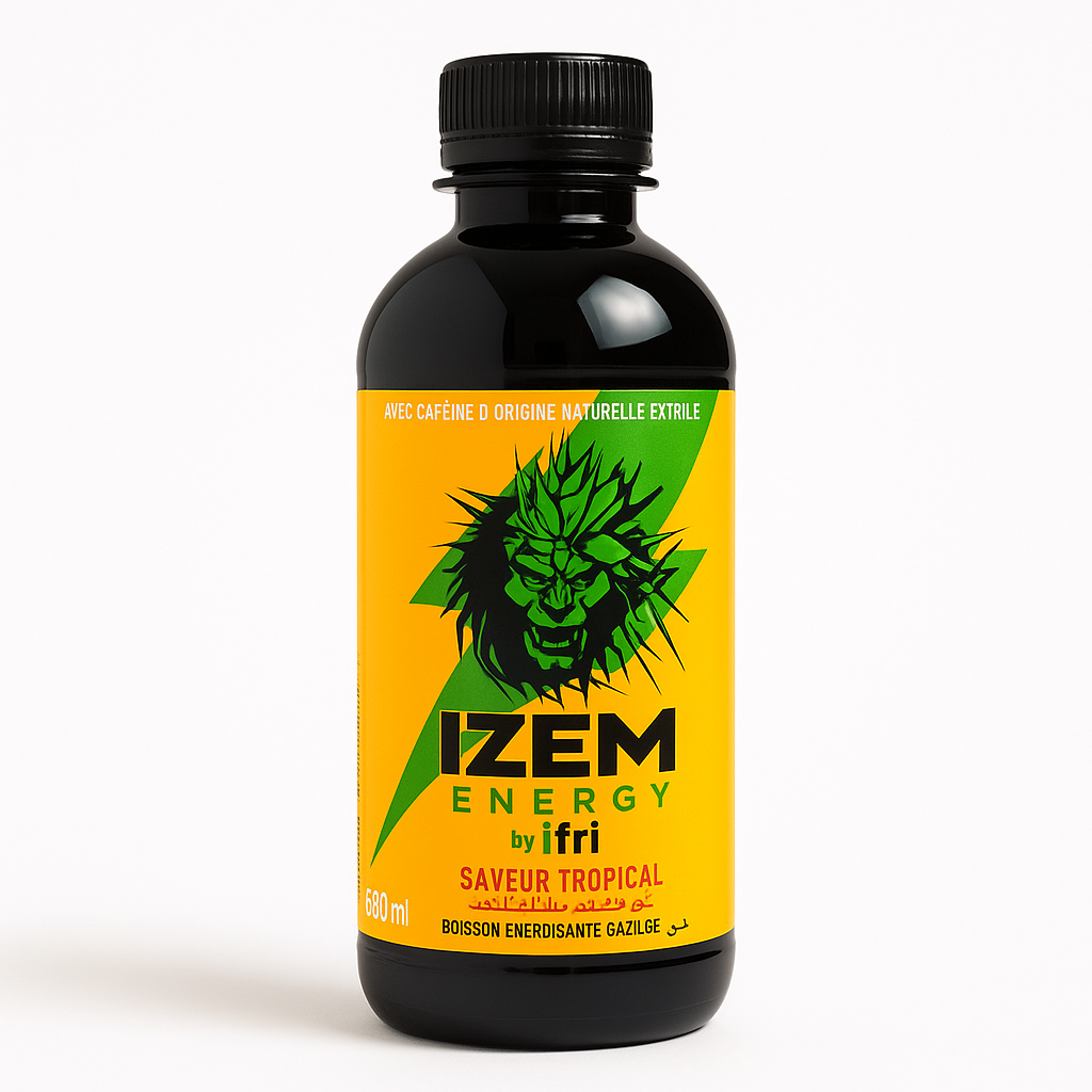 IZEM Energy Tropical – Boisson Énergisante Algérienne 25 cl & 33 cl