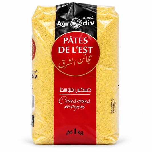 Couscous Moyen Pâtes de l'Est Agrôdiv 1 kg – sachet de couscous algérien