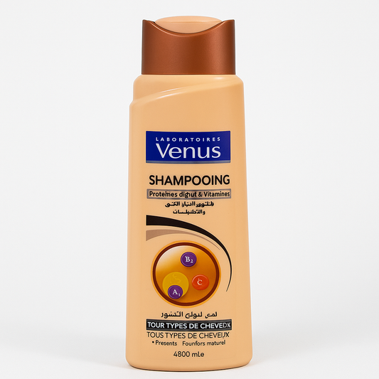 Shampooing Vénus Protéines d'Œufs & Vitamines 400 ml – Tous Types de Cheveux