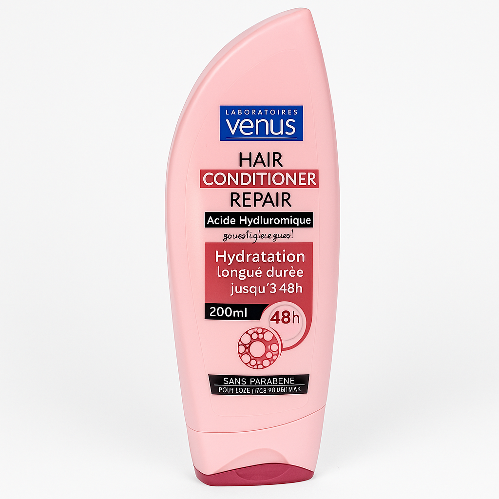 Après-Shampoing Vénus Hair Conditioner Repair Acide Hyaluronique 200 ml – Hydratation 48 h
