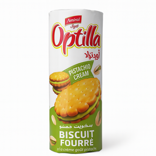 Biscuits Amiral Optilla Pistache 350 g – Biscuits Fourrés à la Crème de Pistache