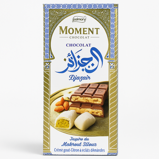 Palmary Moment Djazair Makrout Ellouz 150 g – Chocolat Fourré Citron & Amandes