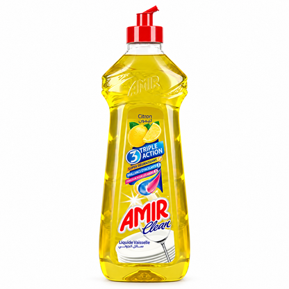 Amir Clean liquide vaisselle Citron 650 ml – bouteille sur fond blanc