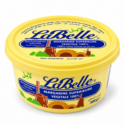 Margarine LaBelle végétale 100% 500 g fond blanc