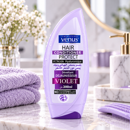 Après-shampoing Vénus Hair Conditioner Protect Violet déjaunisseur 200 ml salle de bain